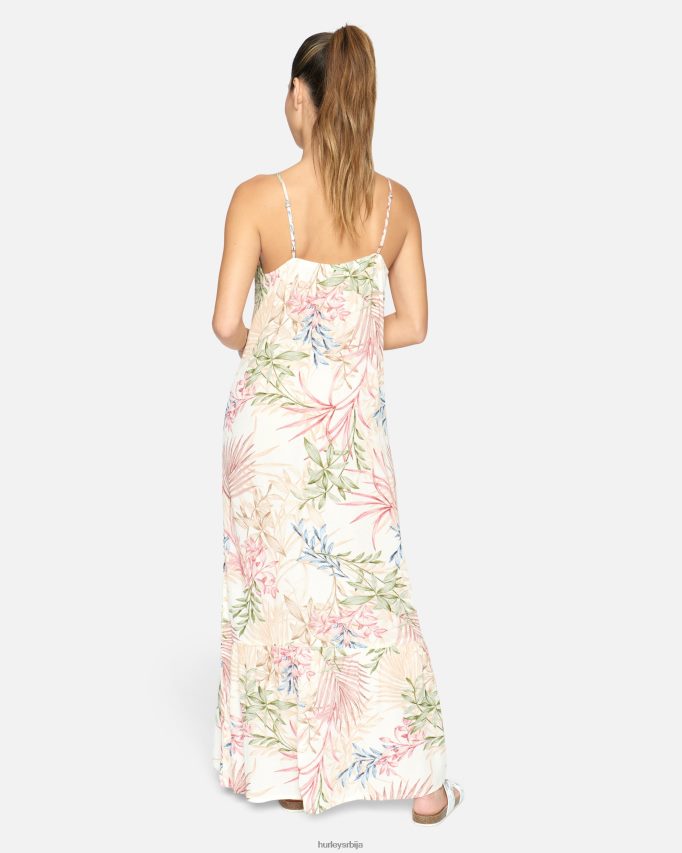 одећу ср Hurley Жене летња макси хаљина са палмама крем мулти 46R660591