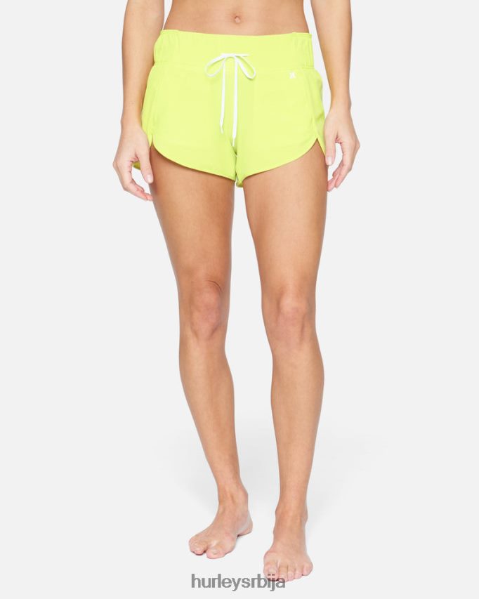 одећу ср Hurley Жене акуас солид 2.5" боардсхорт неонски креч 46R660520