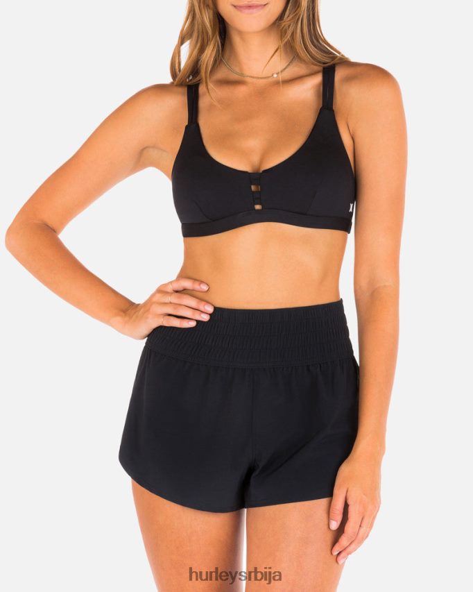 одећу ср Hurley Жене к мооре алоха солид 2,5" шортс са високим струком црн 46R660540