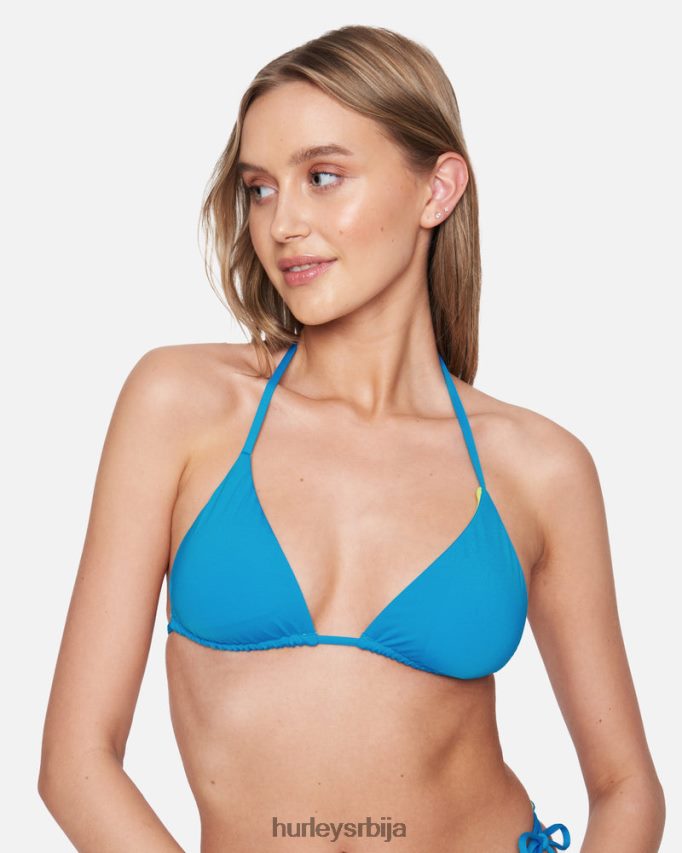 одећу ср Hurley Жене чврсти реверзибилни основни три топ плави ритам/неон креч 46R660467