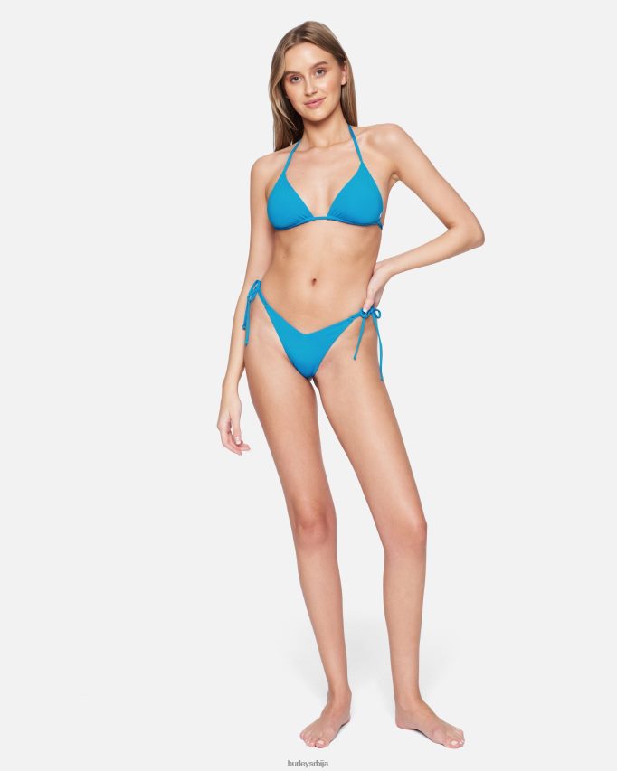 одећу ср Hurley Жене чврсти реверзибилни основни три топ плави ритам/неон креч 46R660467