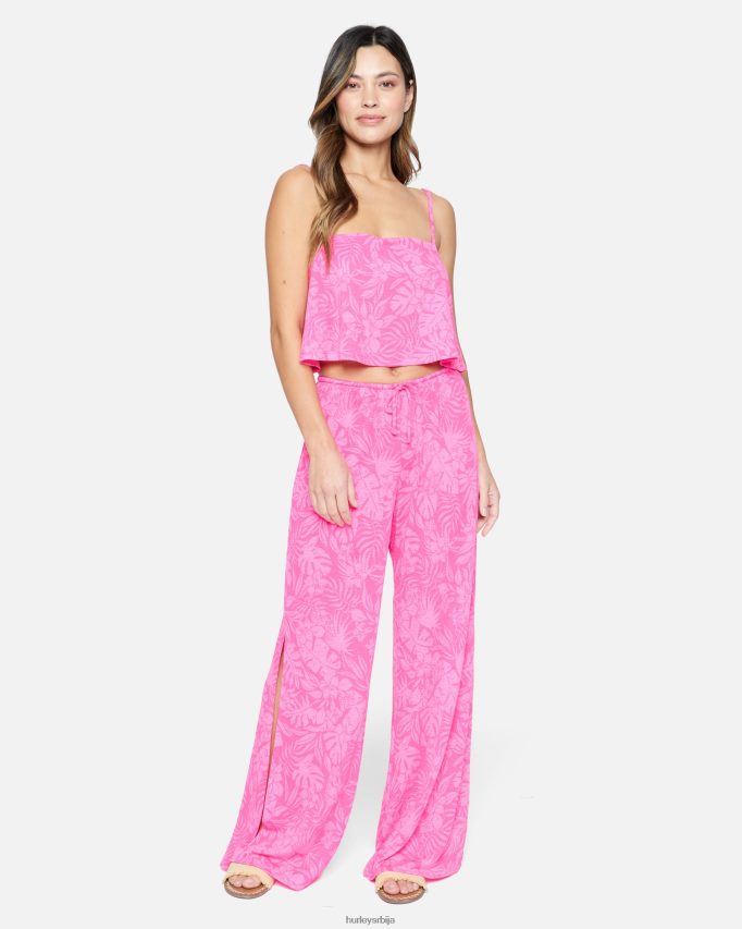 одећу ср Hurley Жене џунгла шетња са квадратним вратом замахни резервоар пинк пунцх 46R660470