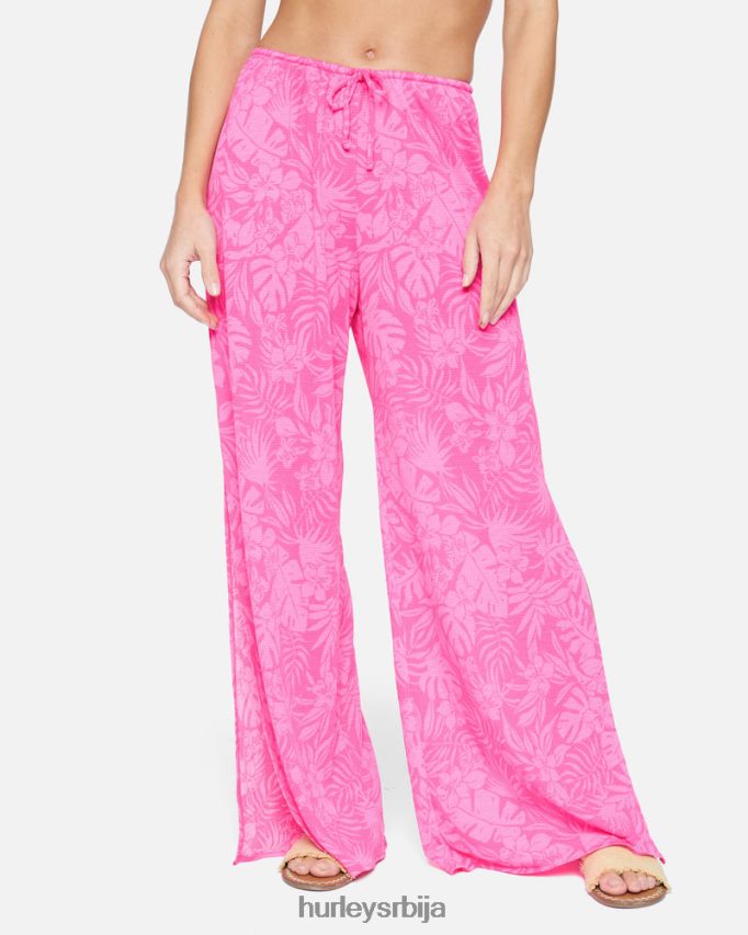 одећу ср Hurley Жене панталоне са бочним прорезом у џунгли пинк пунцх 46R660471