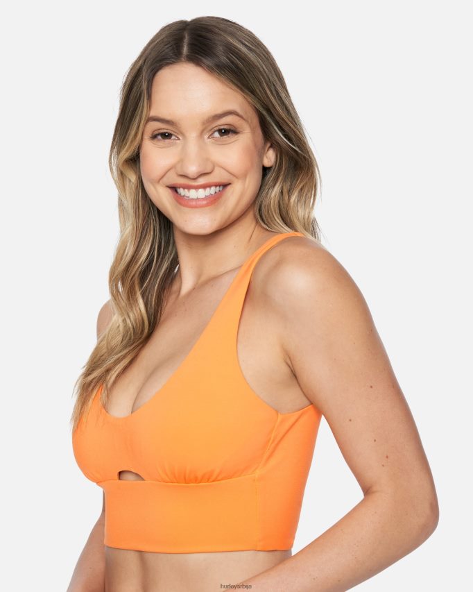 одећу ср Hurley Жене к мооре алоха мак бикини горњи део за плажу слатка мандарина 46R660539