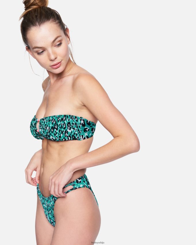 одећу ср Hurley Жене даме дивља мачка смоцкед бандеау смарагдни мулти 46R660547