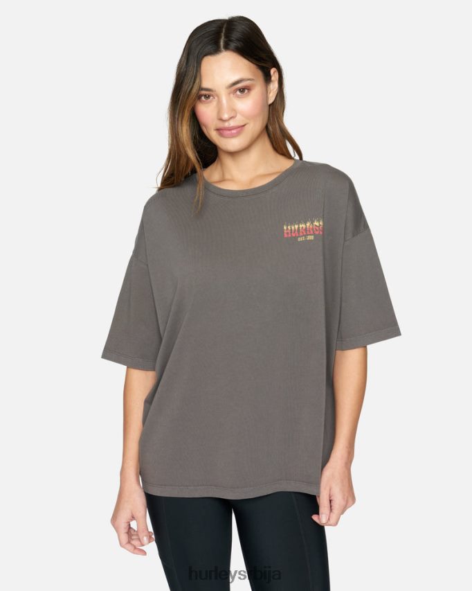 одећу ср Hurley Жене гори сунце дечко мајица црн 46R660551