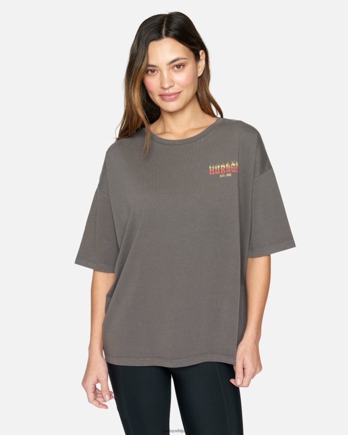 одећу ср Hurley Жене гори сунце дечко мајица црн 46R660551