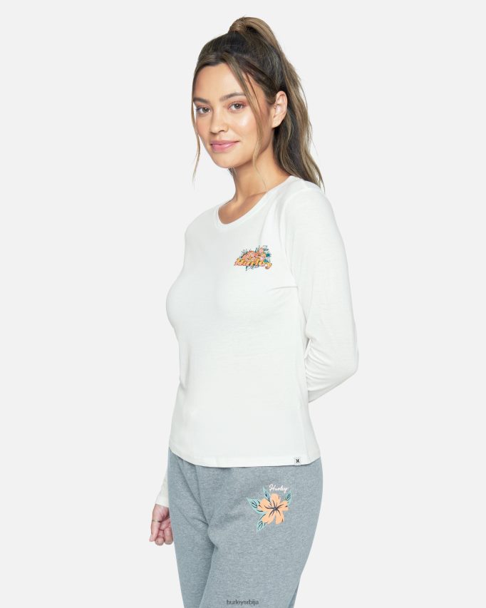 одећу ср Hurley Жене виолет перфецт црев мајица дугих рукава марсхмаллов 46R660558