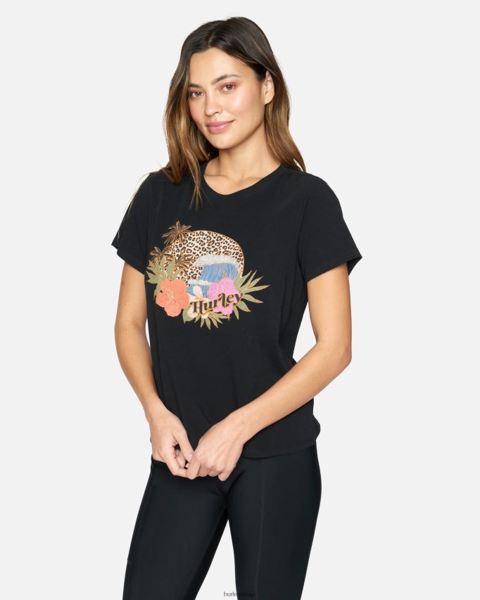 одећу ср Hurley Жене леопард класична мајица црн 46R660566