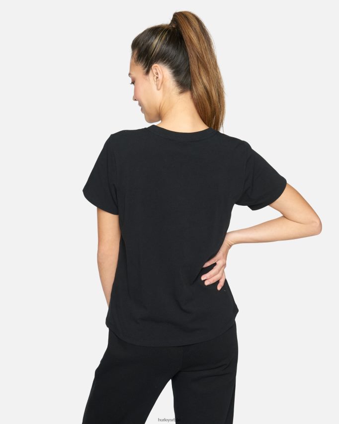 одећу ср Hurley Жене насцар тркачки аутомобил класична мајица црн 46R660571