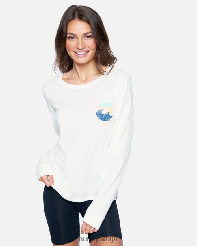 одећу ср Hurley Жене Класична мајица дугих рукава са тракама тофу 46R660573
