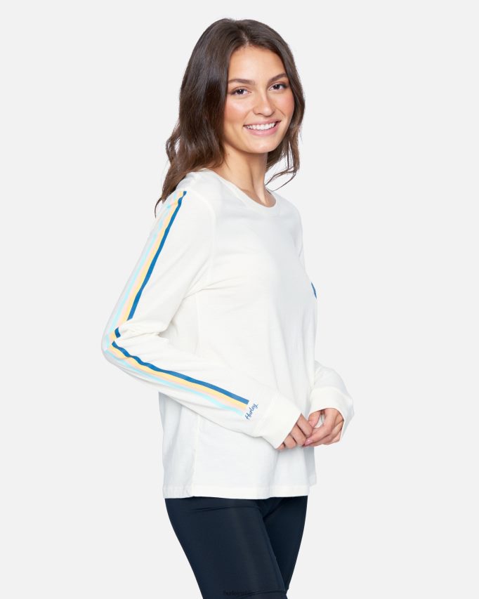 одећу ср Hurley Жене Класична мајица дугих рукава са тракама тофу 46R660573