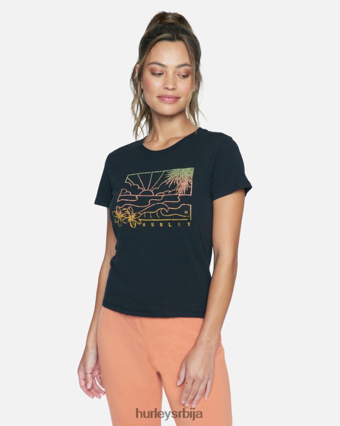 одећу ср Hurley Жене таллие перфецт црев тее кавијар 46R660575