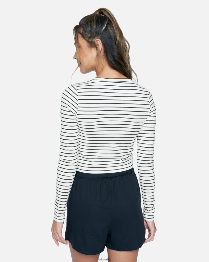 одећу ср Hurley Жене сопхие фиттед мајица феедер трака 46R660578