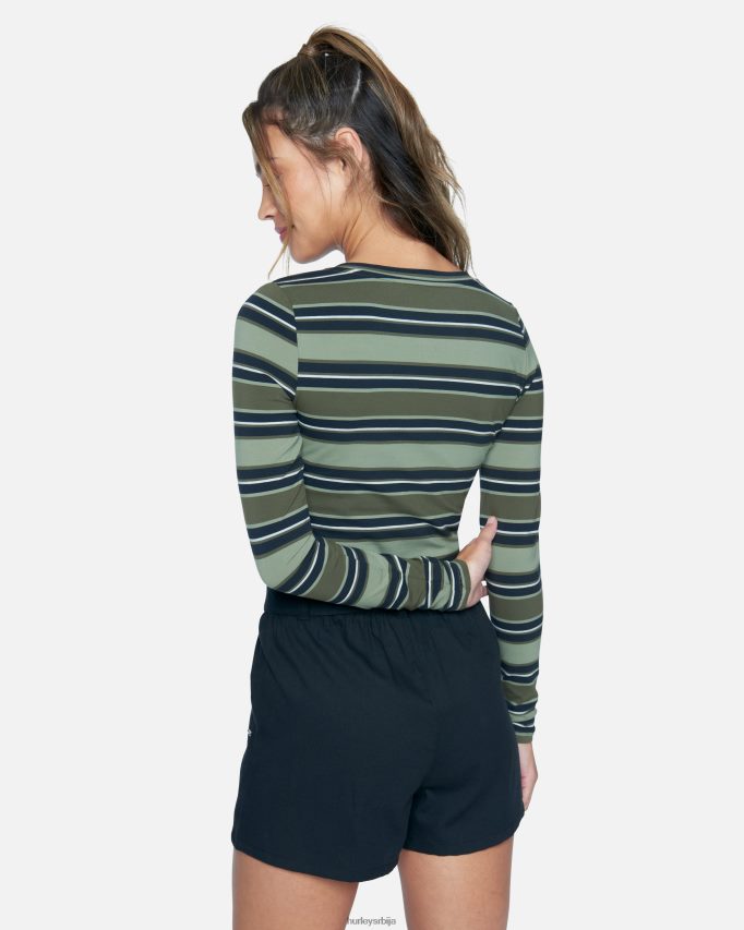 одећу ср Hurley Жене сопхие фиттед мајица шарена пруга 46R660580