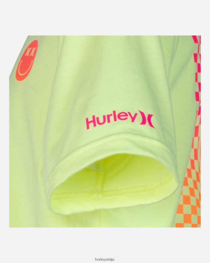 одећу ср Hurley клинци смајли карирана мајица Вресак са лимуном 46R660609
