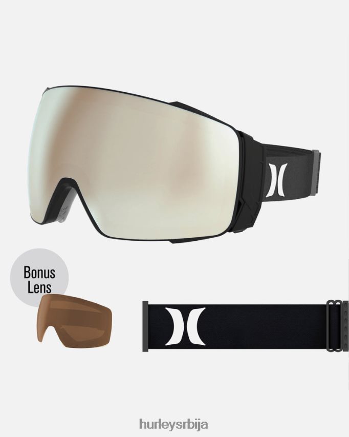 Прибор ср Hurley мушкарци хелик наочаре за снег за одрасле + магнетна сочива сребрно огледало 46R660458