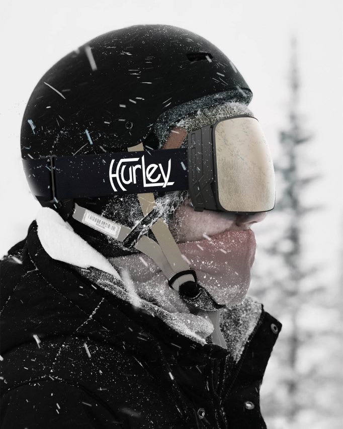 Прибор ср Hurley мушкарци хелик наочаре за снег за одрасле + магнетна сочива сребрно огледало 46R660458