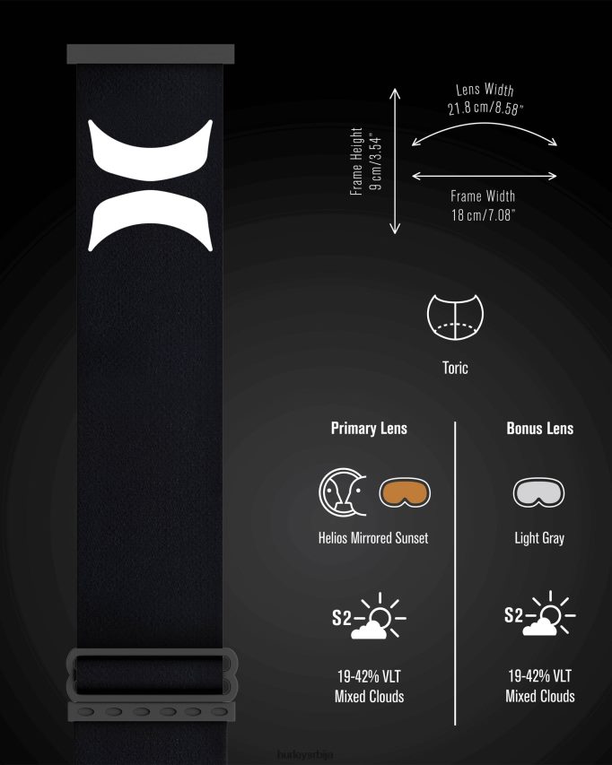 Прибор ср Hurley мушкарци хелик наочаре за снег за одрасле + магнетна сочива сребрно огледало 46R660458