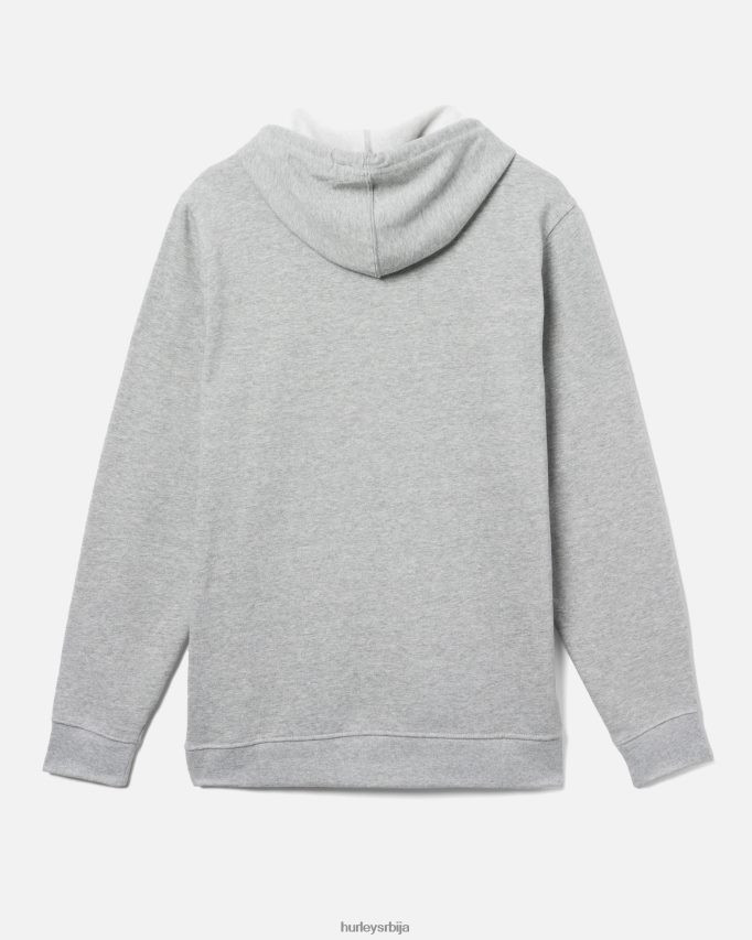 одећу ср Hurley мушкарци једна једина пуловер капуљача од флиса тамно сива вријеска 2 46R660362