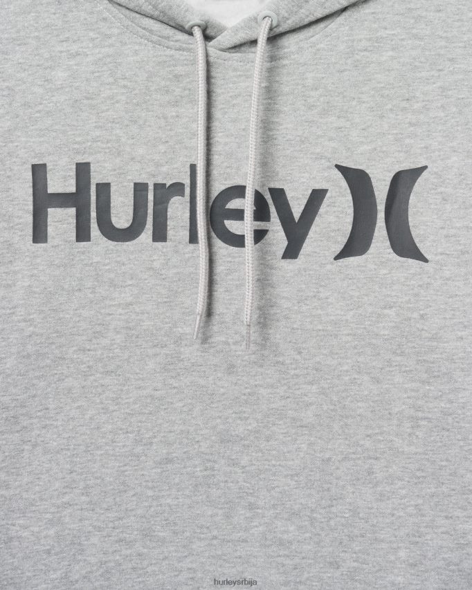 одећу ср Hurley мушкарци једна једина пуловер капуљача од флиса тамно сива вријеска 2 46R660362