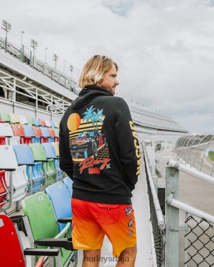 одећу ср Hurley мушкарци насцар к пуловер од флиса црн 46R660266