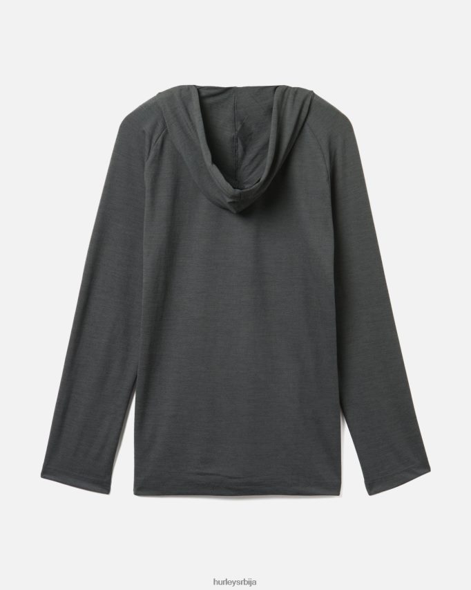 одећу ср Hurley мушкарци постоји мајица са капуљачом дугих рукава црн 46R660321