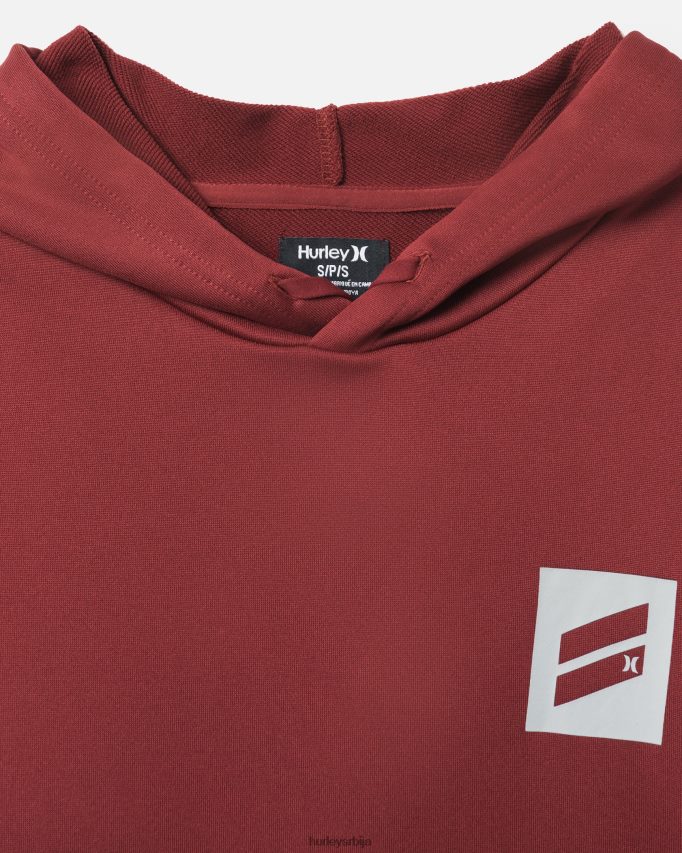 одећу ср Hurley мушкарци постоји боотцамп француски фротир пуловер с капуљачом бордо 46R66041