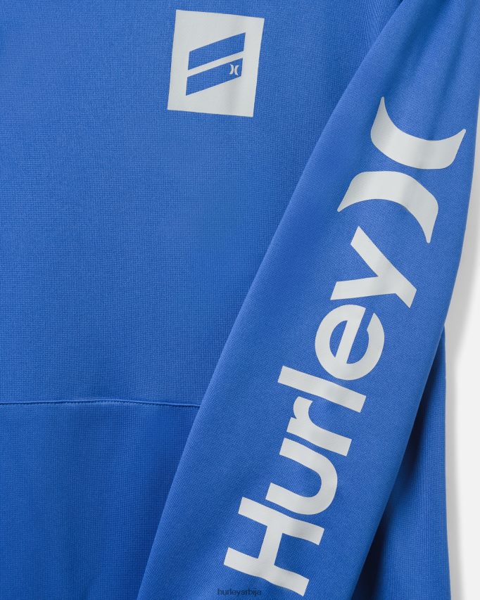 одећу ср Hurley мушкарци постоји боотцамп француски фротир пуловер с капуљачом Плави 46R66045