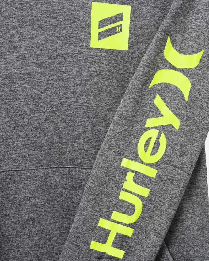 одећу ср Hurley мушкарци постоји боотцамп француски фротир пуловер с капуљачом сива/црна 46R66052
