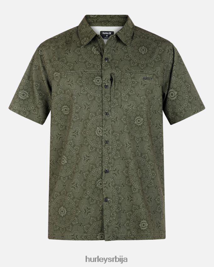 одећу ср Hurley мушкарци х2о-дри ринцон сиерра мајица кратких рукава маслина 46R66076