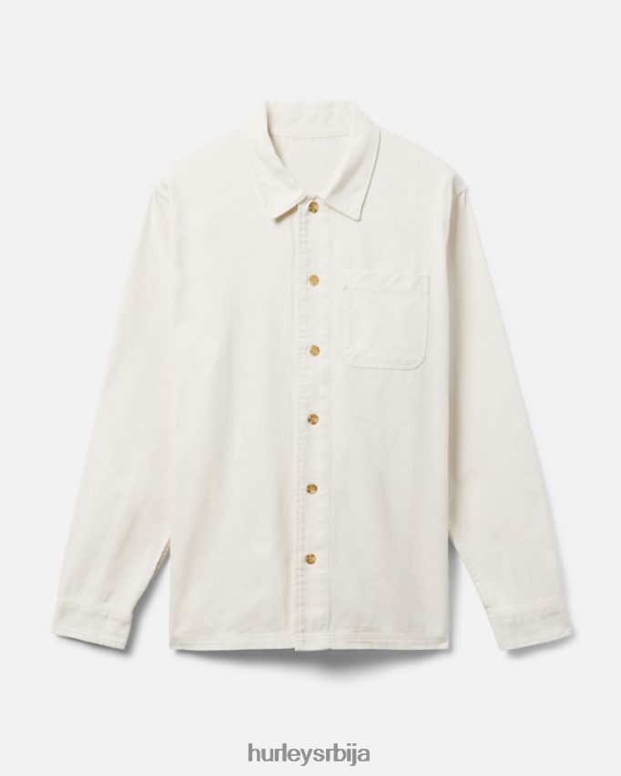 одећу ср Hurley мушкарци бикби платнена кошуља дугих рукава једва кост 46R660324