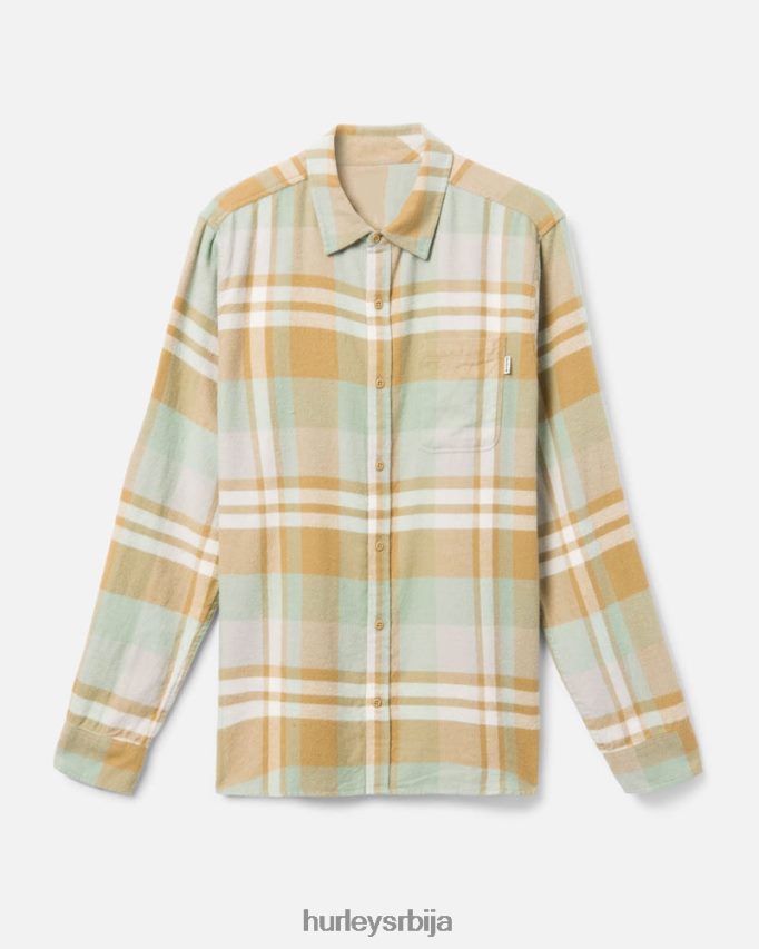 одећу ср Hurley мушкарци портланд органска фланелска кошуља златни доодле 46R660382