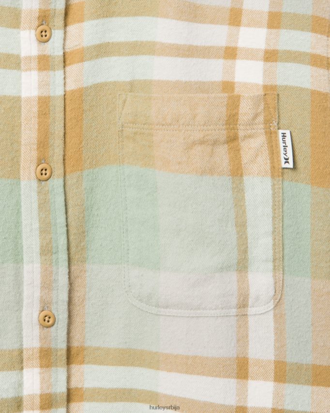 одећу ср Hurley мушкарци портланд органска фланелска кошуља златни доодле 46R660382