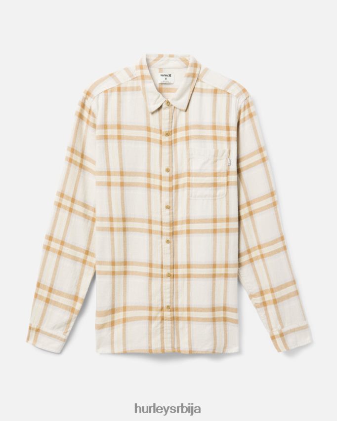 одећу ср Hurley мушкарци портланд органска фланелска кошуља кост 46R660385