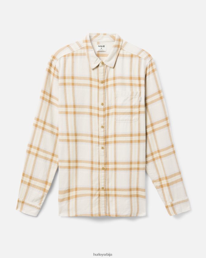одећу ср Hurley мушкарци портланд органска фланелска кошуља кост 46R660385