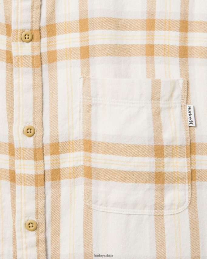 одећу ср Hurley мушкарци портланд органска фланелска кошуља кост 46R660385