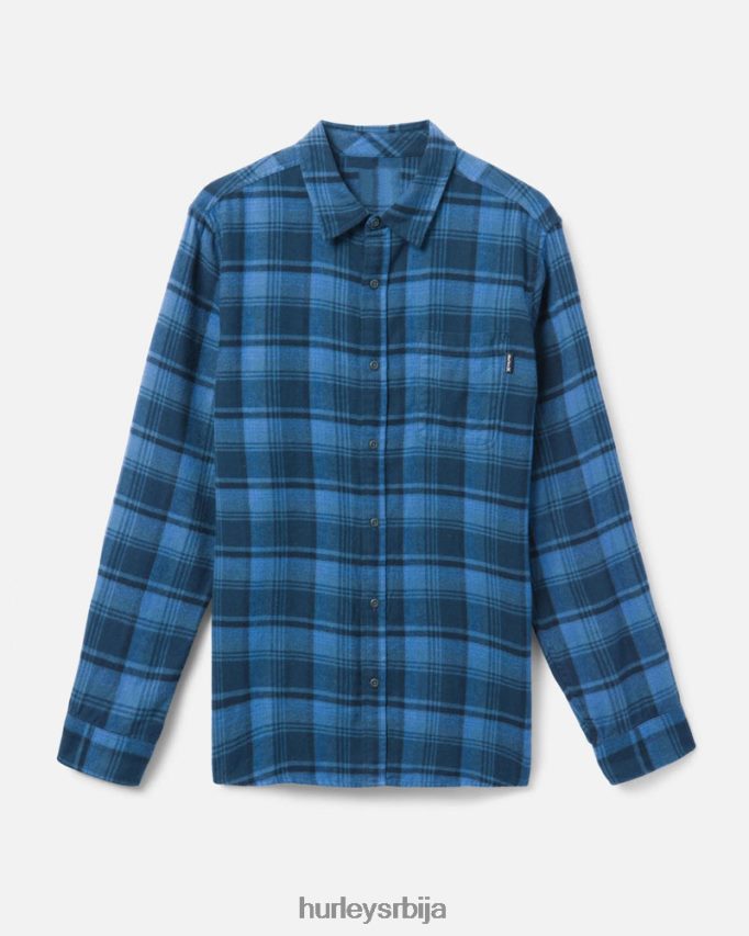 одећу ср Hurley мушкарци портланд органска фланелска кошуља оклопна морнарица 46R660389