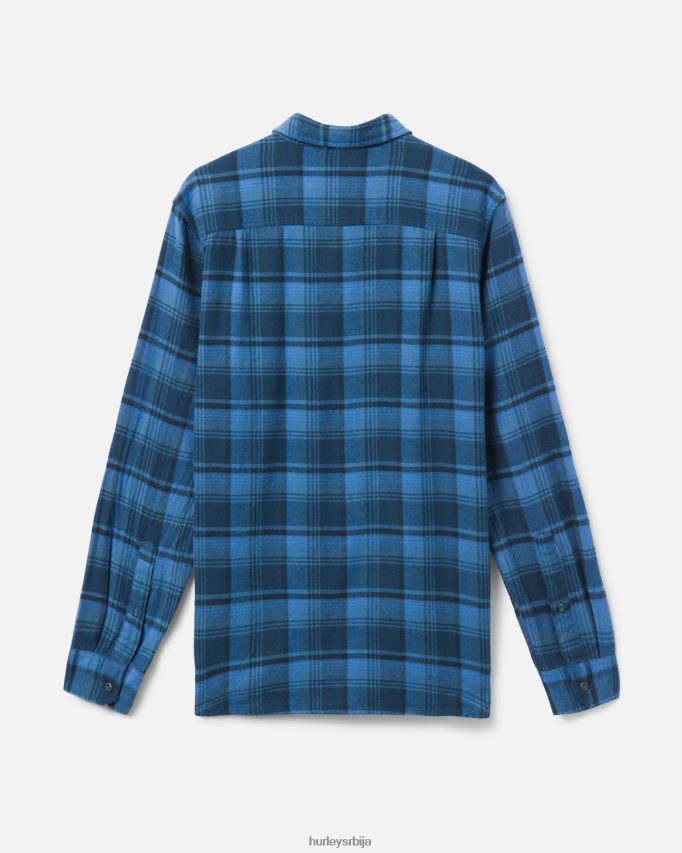 одећу ср Hurley мушкарци портланд органска фланелска кошуља оклопна морнарица 46R660389