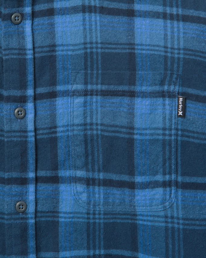 одећу ср Hurley мушкарци портланд органска фланелска кошуља оклопна морнарица 46R660389