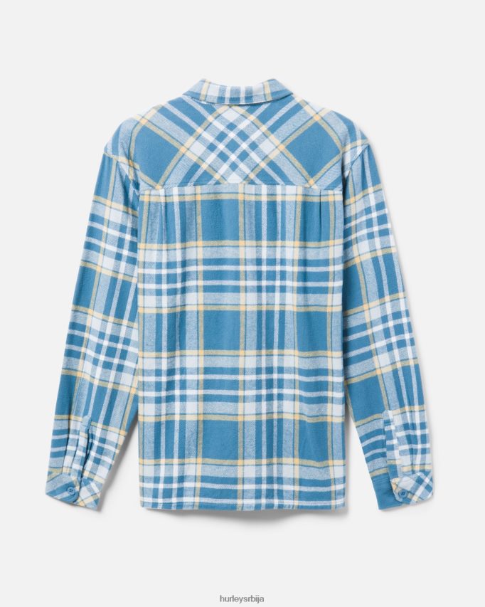 одећу ср Hurley мушкарци Санта Цруз Схорелине фланел средње плава 46R660397