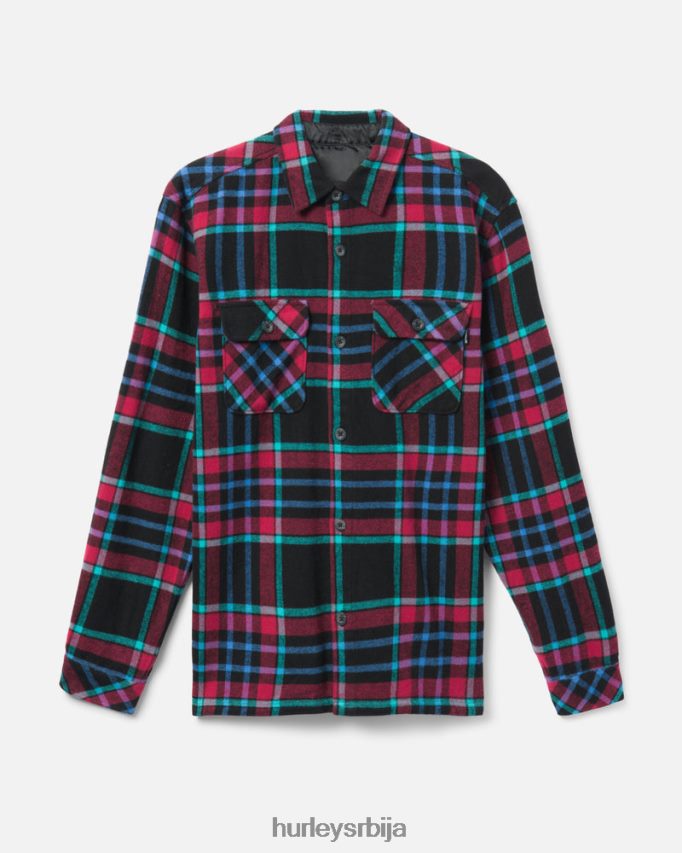 одећу ср Hurley мушкарци Санта Цруз Схорелине фланел црн 46R660400