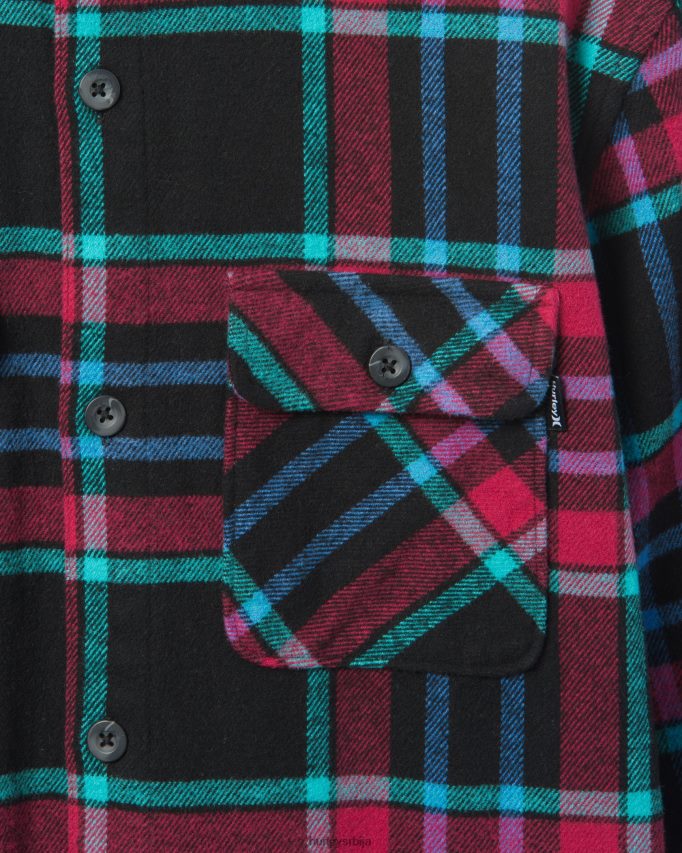 одећу ср Hurley мушкарци Санта Цруз Схорелине фланел црн 46R660400