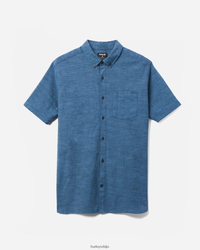 одећу ср Hurley мушкарци једна и једина растезљива кошуља кратких рукава опсидијан 46R660403