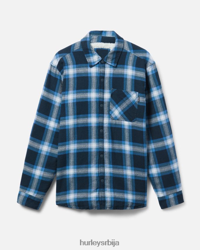 одећу ср Hurley мушкарци фланел обложен портланд шерпом оклопна морнарица 46R660410
