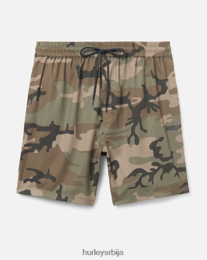 одећу ср Hurley мушкарци истражите х2о-дри трек ии шорц 17,5" маслина 46R660208