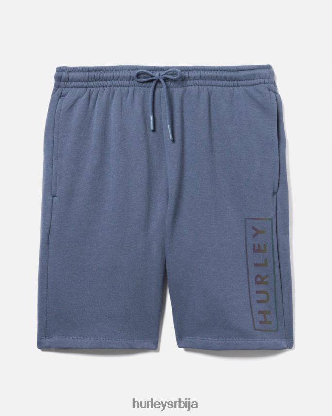 одећу ср Hurley мушкарци постоји кутија лого памук флис кратка тамно плава 46R66035