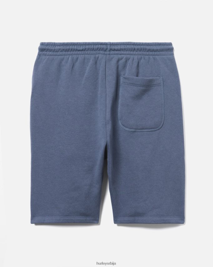 одећу ср Hurley мушкарци постоји кутија лого памук флис кратка тамно плава 46R66035