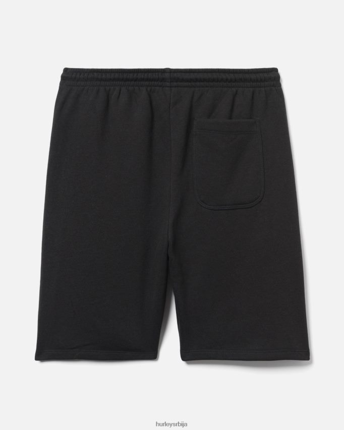 одећу ср Hurley мушкарци постоји кутија лого памук флис кратка црн 46R66062