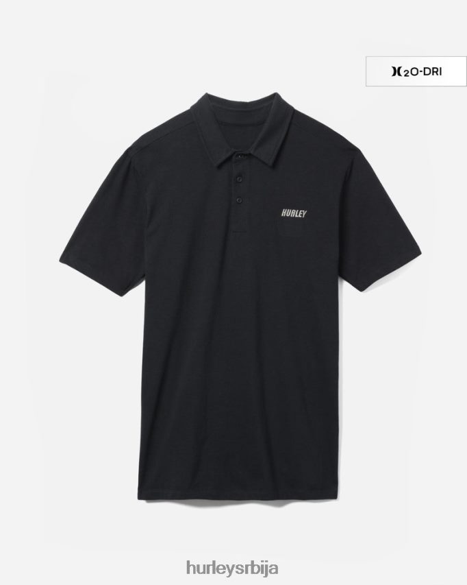 одећу ср Hurley мушкарци х2о-дри аце поло кратких рукава црн 46R660406